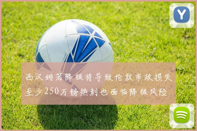 西汉姆若降级将导致伦敦市政损失至少250万镑热刺也面临降级风险